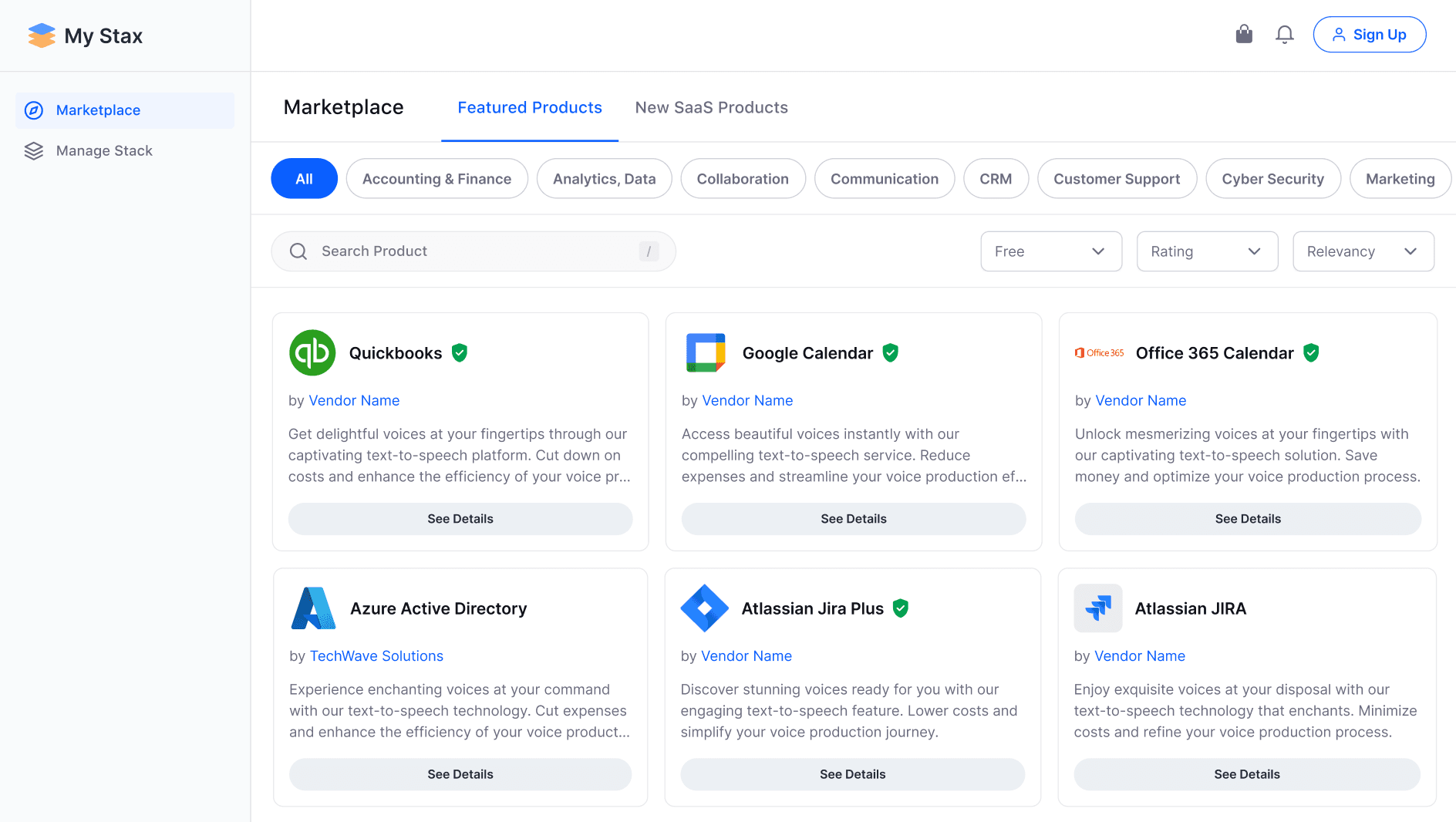 Staxfolio Dashboard